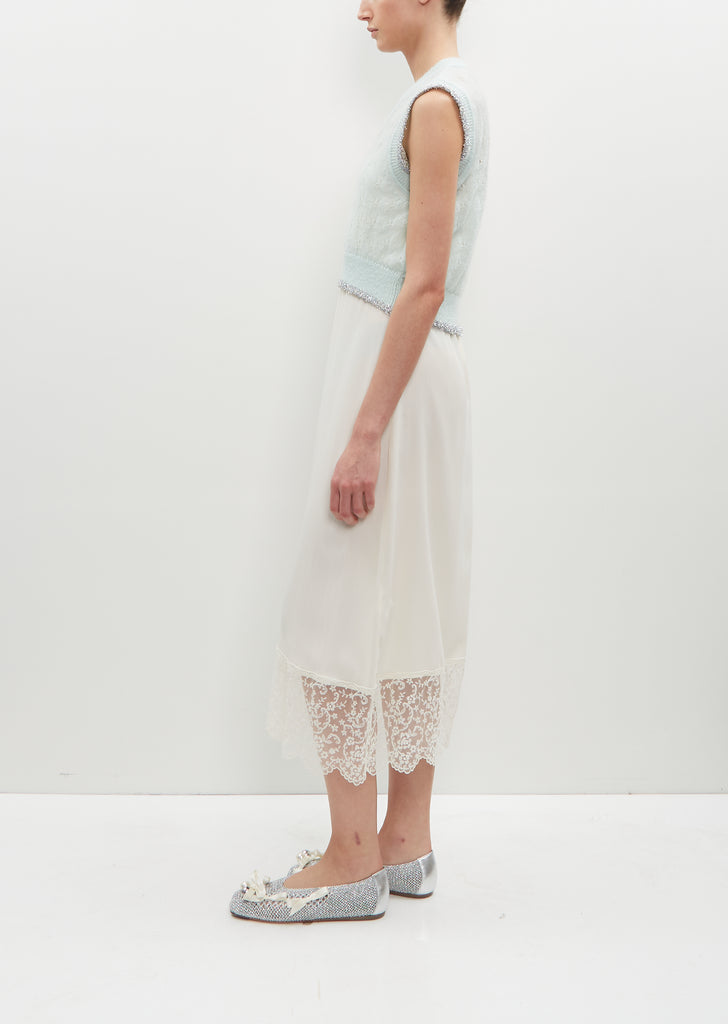 Tinsel Trim Knit Vest