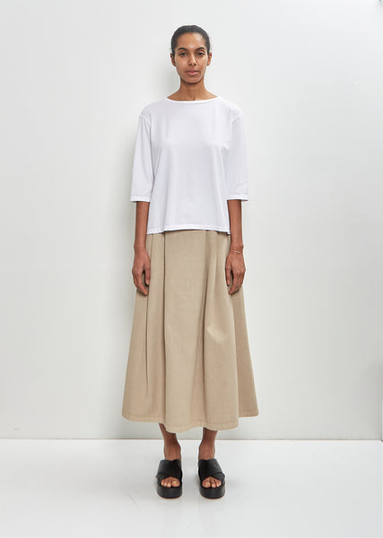 Tシャツ・カットソー placestudio Point Ribbon Banding Cotton Long Cancan A-line S Organic cotton T-shirt with text motif - Pink - Sz. 40-64