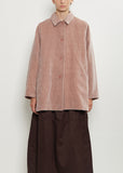Soleil Cotton Linen Velvet Jacket — Dusty Pink