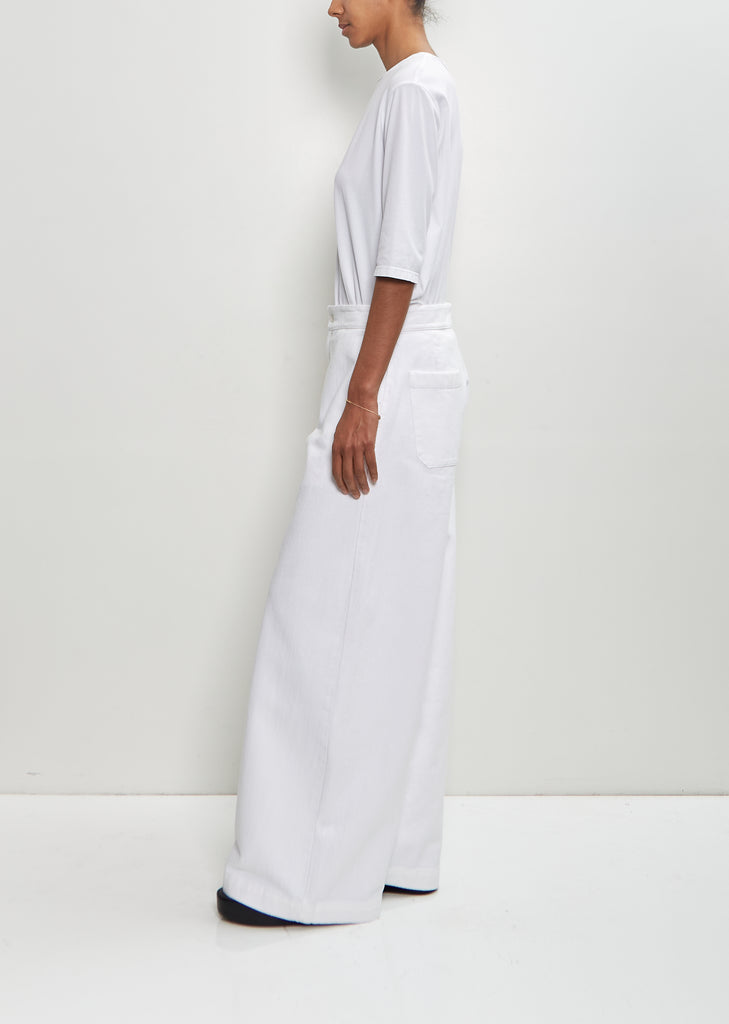 Cotton Snake Pant — White