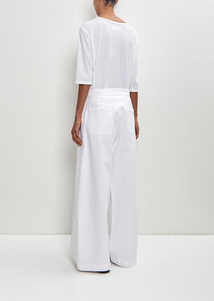 Cotton Snake Pant — White