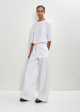 Cotton Snake Pant — White