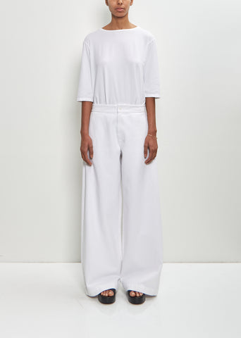 Cotton Snake Pant — White