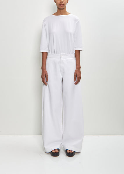 Cotton Snake Pant — White – La Garçonne
