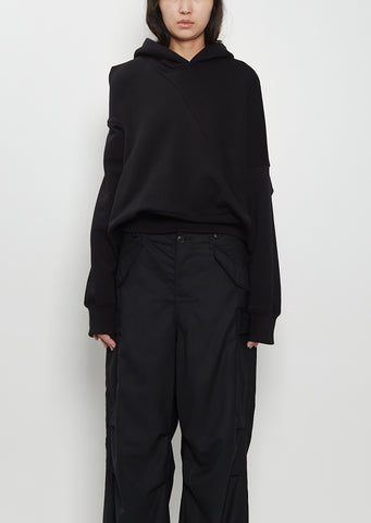 Cotton French Terry Asymmetrical Hoodie