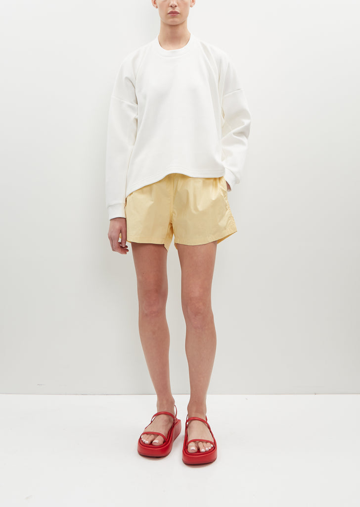 Draped Cotton Fleece Sweatshirt