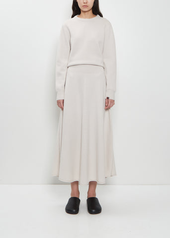 n°388 Ease Stretch Cashmere Skirt — Chalk