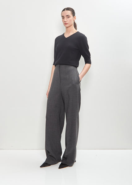 【RONRON】24F/W★ PANDENT TORCHON LACE PLEATS WIDE PANTS PANDENT TORCHON LACE PLEATS WIDE PANTS BLACK - RONRON 론론