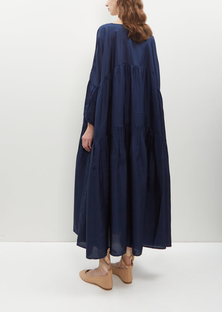 Airi Silk Habotai Maxi Dress — Eclipse