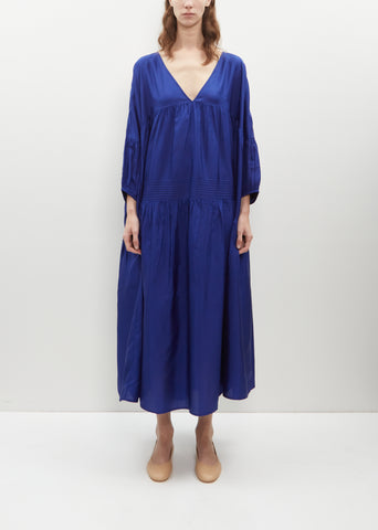 Airi Silk Habotai Maxi Dress — Ultramarine