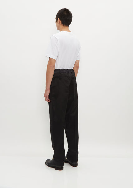 Cotton Chino Pants — Black – La Garçonne
