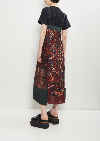 【サカイ】 Dresses - Day Dresses ワンピース sacai サカイ 23AW Cotton Jersey x Satin Dress コンビドレス