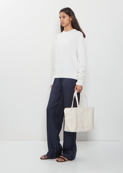 Boston Washed Canvas Bag — White – La Garçonne