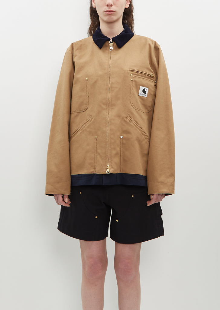 Reversible Duck Jacket  — Beige x Navy