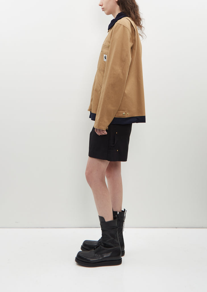 Reversible Duck Jacket  — Beige x Navy