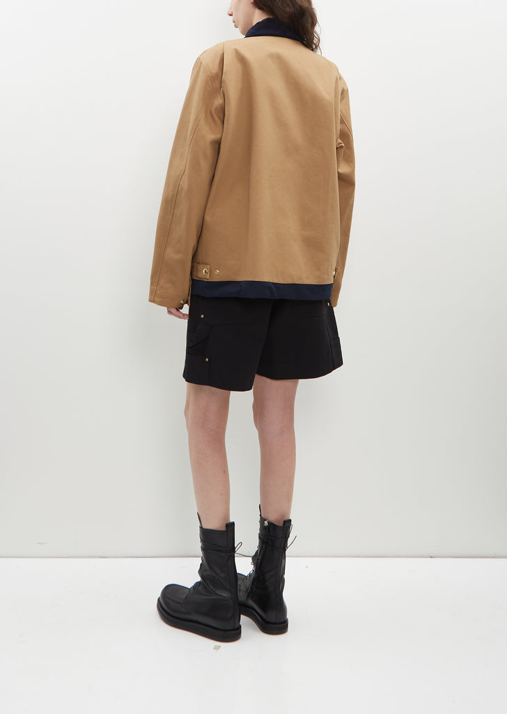 Reversible Duck Jacket  — Beige x Navy