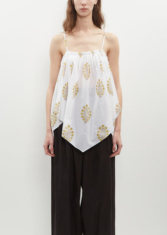 Etretat Blockprint Handkerchief Camisole