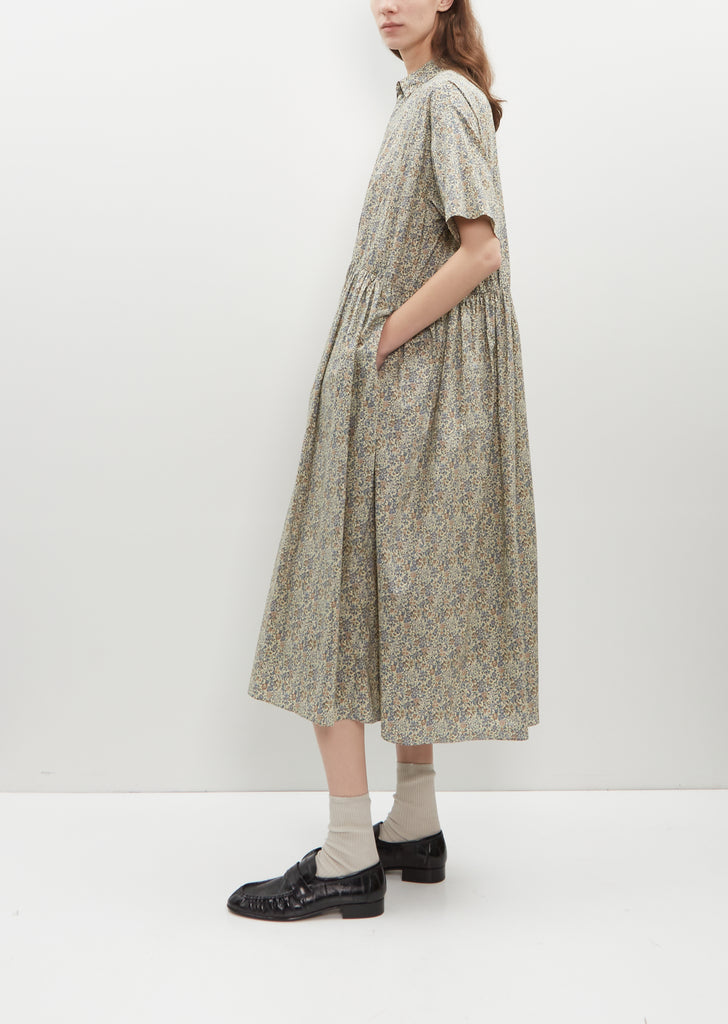 Short Sleeve Gathered Dress