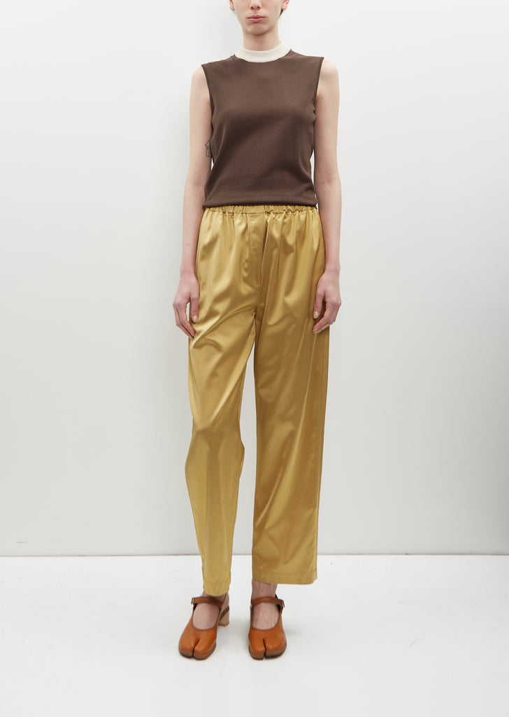 Satin Elastic Waistband Pants