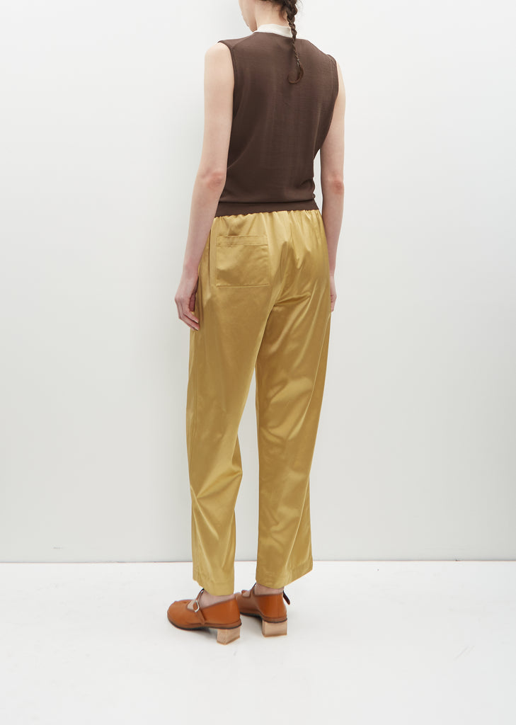 Satin Elastic Waistband Pants