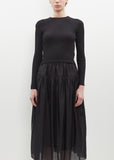 Cropped Cotton Blend Rib Sweater