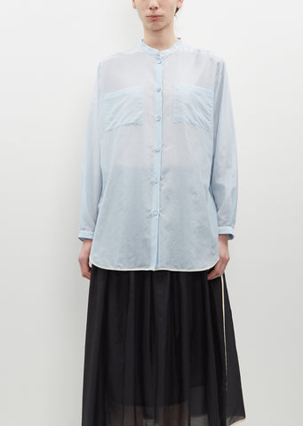 Cotton Silk Voile Oversized Shirt