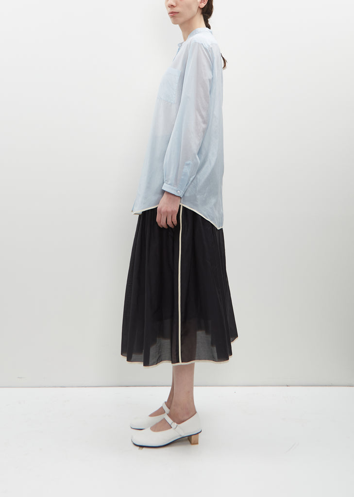 Cotton Silk Voile Oversized Shirt