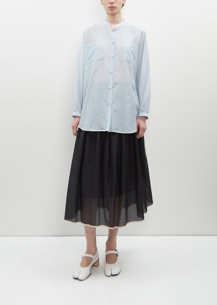 Cotton Silk Voile Oversized Shirt