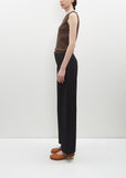 Wide Legs Viscose Cotton Twill Pants