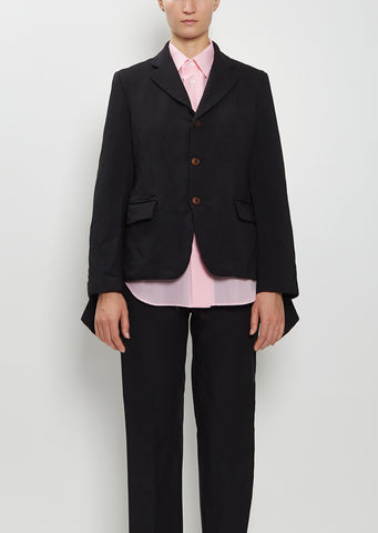 Draped Panel Twill Jacket