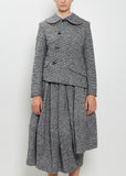 Asymmetric Wool Houndstooth Jacket