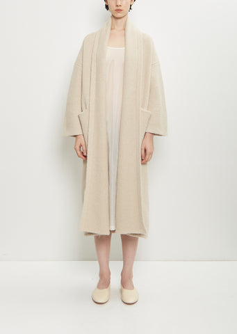 Long Shawl Alpaca Cardigan — Antique Melange