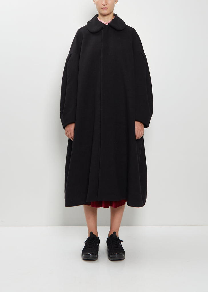 Puff Sleeves Crepe Coat