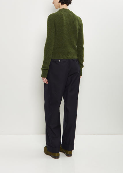 Texas Stretch Alpaca Merino Wool Sweater — Dark Green – La Garçonne