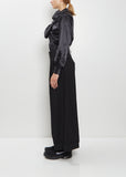 Cropped Wide Wool Blend Pants
