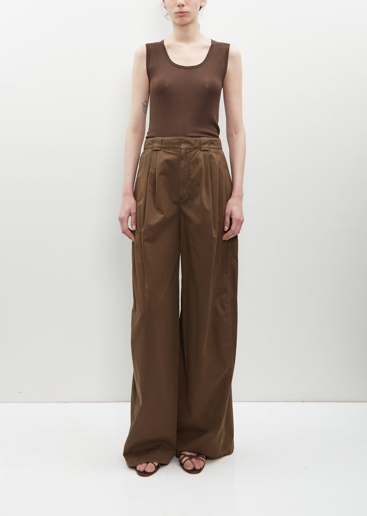 Cotton Wide Leg Pants