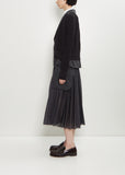 Wool Glen Check Twil x Knit Cardigan