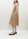 Chambray Linen Sleeveless Dress — Hazelnut