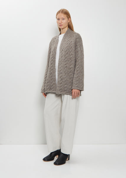 OHGA SHAGGY CORDIGAN グレー 2024 OHGA SHAGGY CORDIGAN グレー