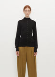 Fitted Seamless Cardigan — Black