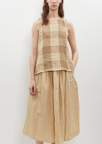Linen Check Tank Top