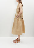 Linen Cotton Gathered Skirt