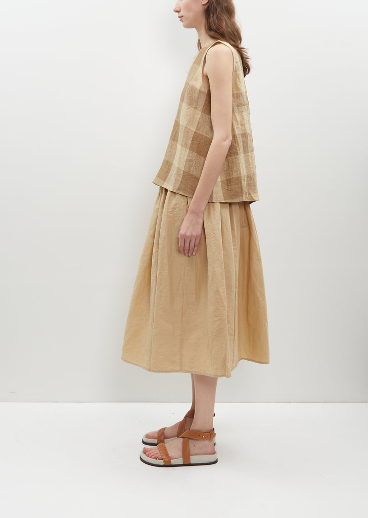 Linen Check Tank Top