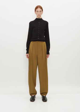 Unisex Pleated Tappered Pants