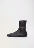 Leather Ankle Sock Boot