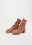 Back Zip Leather Boot