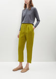 Linen Cropped Straight Trouser