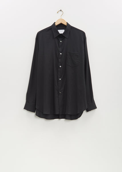 Cotton Silk Oversized Regular Collar Shirt – La Garçonne