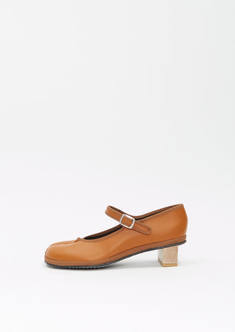 Fu-Geta Tabi Mary Jane Nappa Ness — Tobacco