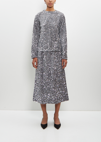 Shine Velvet Paisley Skirt